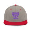 Purple Embroidered Brand Logo Snapback | Premium
