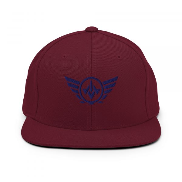 classic-snapback-maroon-front-68ba55b71cbdc.jpg Navy Embroidered Logo Snapback | Premium