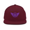 Purple Embroidered Logo Snapback | Premium