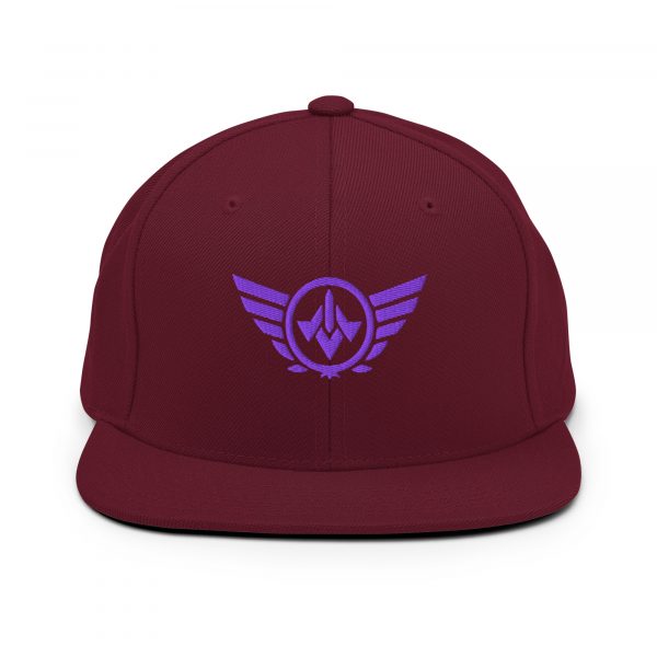 Purple Embroidered Logo Snapback | Premium