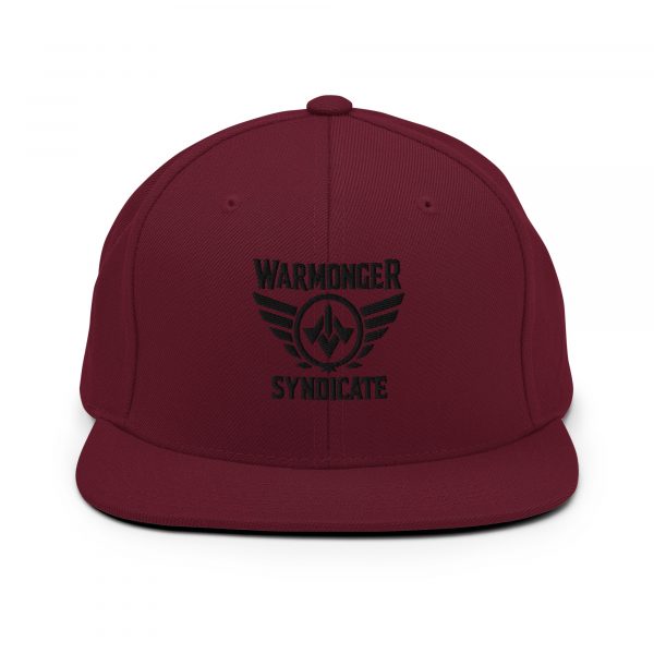classic-snapback-maroon-front-68ba58e68ba51.jpg Black Embroidered Brand Logo Snapback | Premium