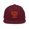 classic-snapback-maroon-front-68ba599669a0c.jpg Orange Embroidered Brand Logo Snapback | Premium