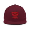 Red Embroidered Brand Logo Snapback | Premium