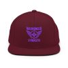 Purple Embroidered Brand Logo Snapback | Premium