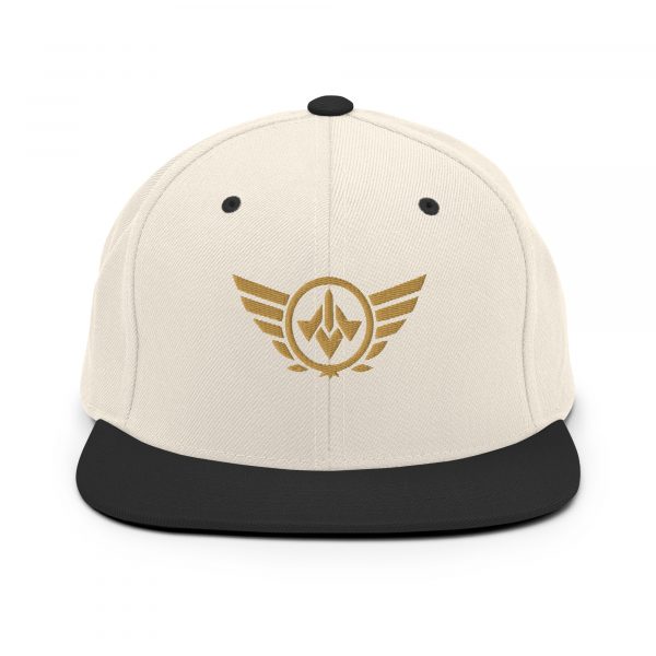 Old Gold Embroidered Logo Snapback | Premium