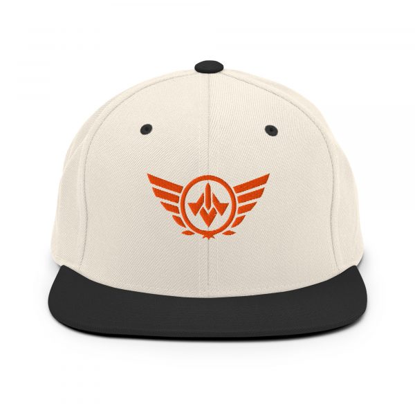 Orange Embroidered Logo Snapback | Premium