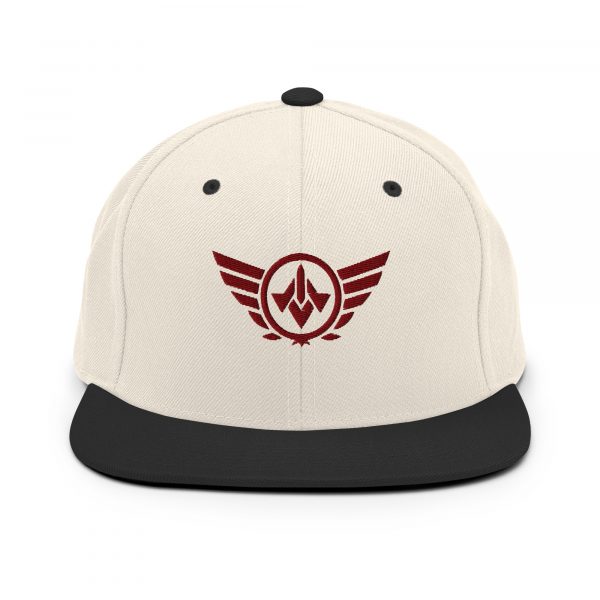 Maroon Embroidered Logo Snapback | Premium
