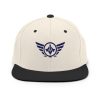 classic-snapback-natural-black-front-68ba55b72d017.jpg Navy Embroidered Logo Snapback | Premium