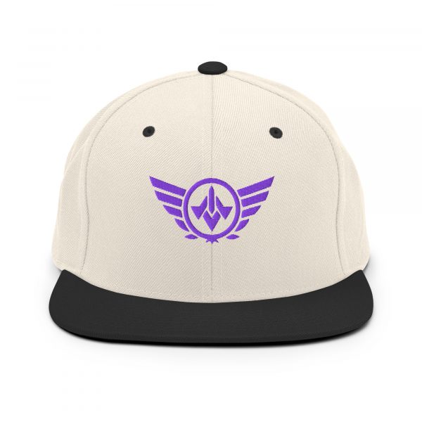 Purple Embroidered Logo Snapback | Premium