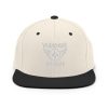 White Embroidered Brand Logo Snapback | Premium
