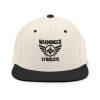classic-snapback-natural-black-front-68ba58e696f67.jpg Black Embroidered Brand Logo Snapback | Premium