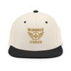 Old Gold Embroidered Brand Logo Snapback | Premium