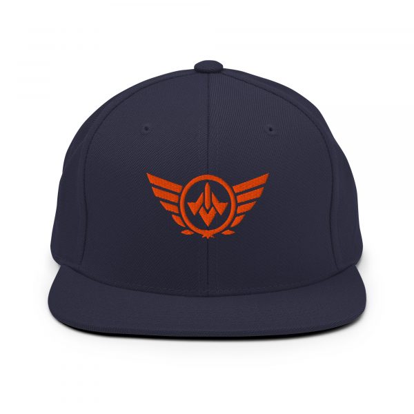 Orange Embroidered Logo Snapback | Premium