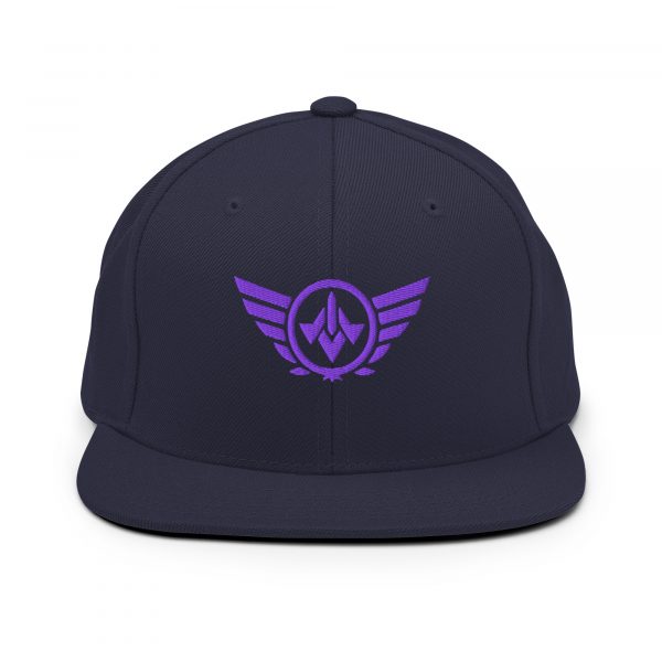 Purple Embroidered Logo Snapback | Premium