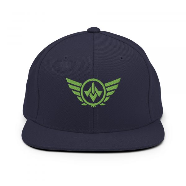 Kiwi Green Embroidered Logo Snapback | Premium