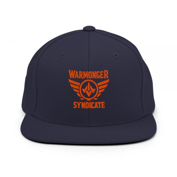 classic-snapback-navy-front-68ba59966c412.jpg Orange Embroidered Brand Logo Snapback | Premium