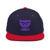Purple Embroidered Brand Logo Snapback | Premium