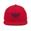 classic-snapback-red-front-68ba55b720ecf.jpg Navy Embroidered Logo Snapback | Premium