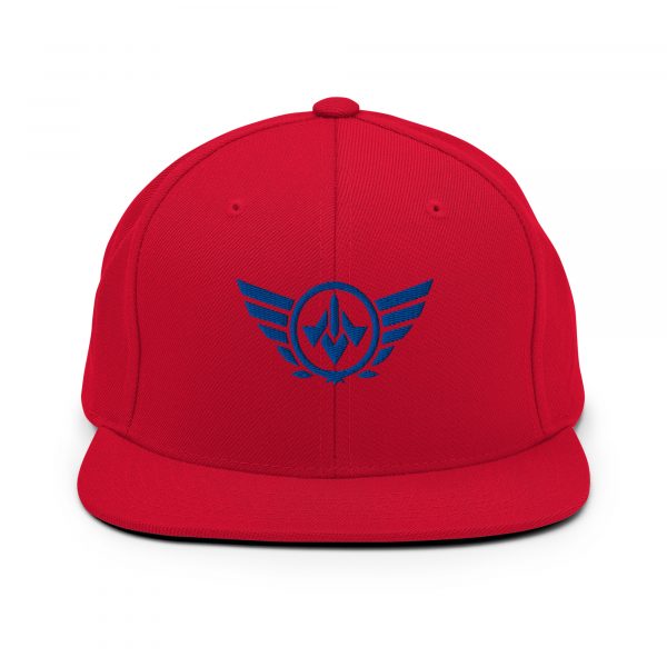 classic-snapback-red-front-68ba56217f8cb.jpg Royale Embroidered Logo Snapback | Premium