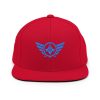 classic-snapback-red-front-68ba564c05e91.jpg Aqua Embroidered Logo Snapback | Premium