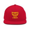 classic-snapback-red-front-68ba596fd11d7.jpg Gold Embroidered Brand Logo Snapback | Premium