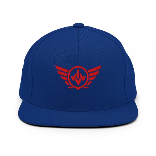 classic-snapback-royal-blue-front-68ba554b2848c.jpg Red Embroidered Logo Snapback | Premium