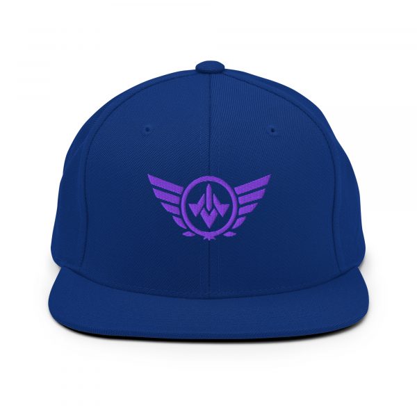 Purple Embroidered Logo Snapback | Premium