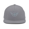classic-snapback-silver-front-68ba49061eb1d.jpg Grey Embroidered Logo Snapback | Premium