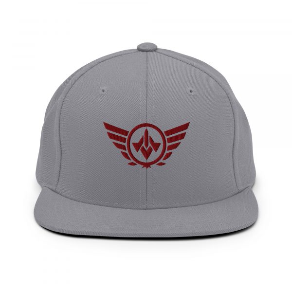 Maroon Embroidered Logo Snapback | Premium