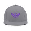 Purple Embroidered Logo Snapback | Premium