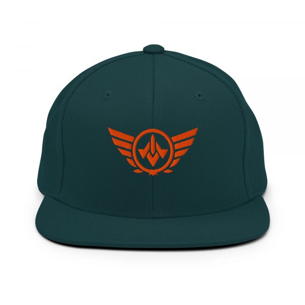 Orange Embroidered Logo Snapback | Premium