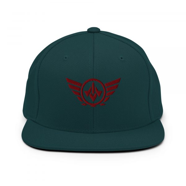 Maroon Embroidered Logo Snapback | Premium