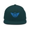 classic-snapback-spruce-front-68ba564c04fe1.jpg Aqua Embroidered Logo Snapback | Premium