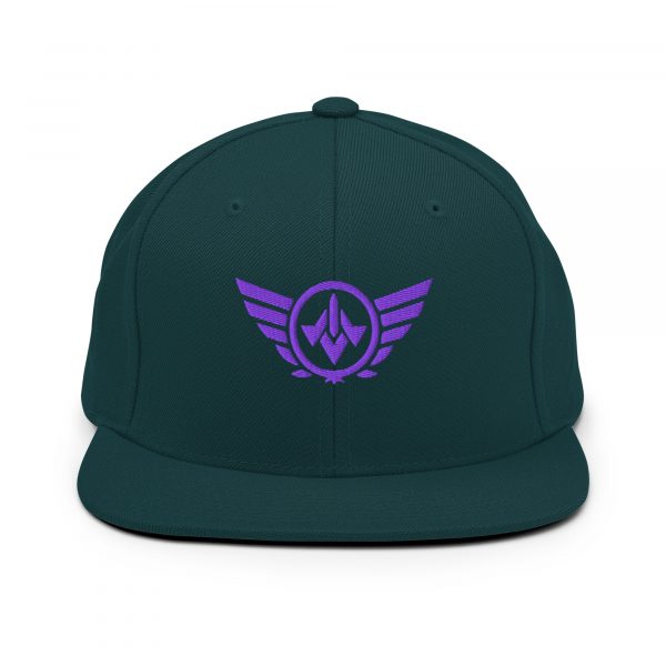 Purple Embroidered Logo Snapback | Premium