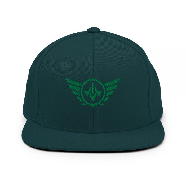 Kelly Green Embroidered Logo Snapback | Premium
