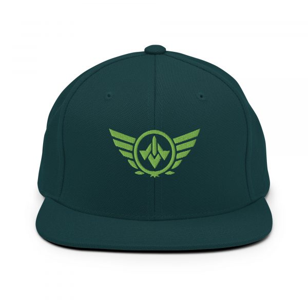 Kiwi Green Embroidered Logo Snapback | Premium