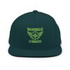 Kiwi Green Embroidered Brand Logo Snapback | Premium