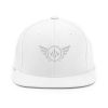 classic-snapback-white-front-68ba485467b99.jpg White Embroidered Logo Snapback | Premium