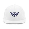 classic-snapback-white-front-68ba55b72e798.jpg Navy Embroidered Logo Snapback | Premium