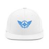 classic-snapback-white-front-68ba564c134f9.jpg Aqua Embroidered Logo Snapback | Premium