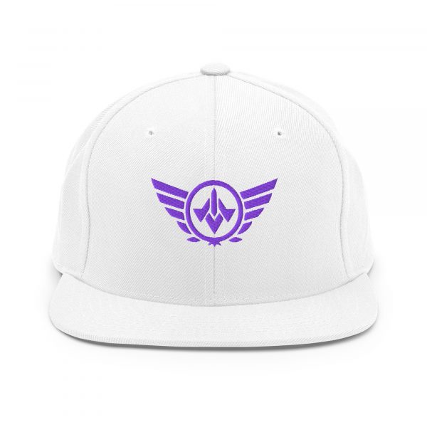 Purple Embroidered Logo Snapback | Premium