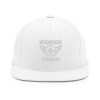 White Embroidered Brand Logo Snapback | Premium