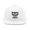 classic-snapback-white-front-68ba58e698513.jpg Black Embroidered Brand Logo Snapback | Premium