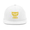 classic-snapback-white-front-68ba596fe3187.jpg Gold Embroidered Brand Logo Snapback | Premium