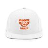 classic-snapback-white-front-68ba59967faea.jpg Orange Embroidered Brand Logo Snapback | Premium