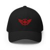 Red Embroidered Logo Structured Cap | Flexfit