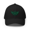 Kelly Green Embroidered Logo Structured Cap | Flexfit
