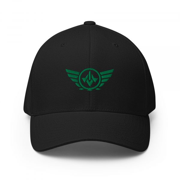 Kelly Green Embroidered Logo Structured Cap | Flexfit