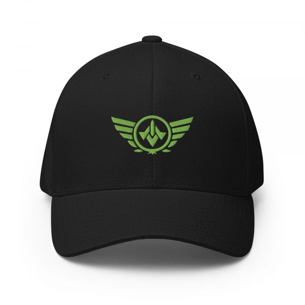 Kiwi Green Embroidered Logo Structured Cap | Flexfit