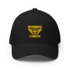 Gold Embroidered Brand Logo Structured Cap | Flexfit